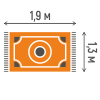 1,3*1,9 м