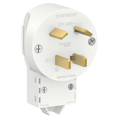 Вилка Schneider Electric Blanca силовая скрытой установки 3h+n 32а 400В Белый BLNSV003241
