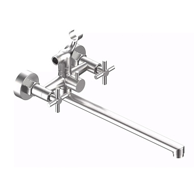 Смеситель Esko Astana для ванны излив 350 мм нерж сталь с аксессуарами AA31