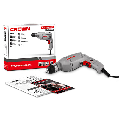 Дрель Crown безударная CT10126C**
