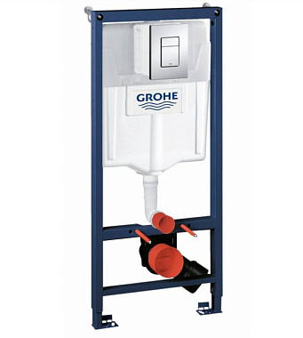 Инсталляция Grohe Rapid SL 3 в 1 для подвесного унитаза кнопка смыва Skate Cosmopoliten 38772001