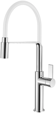 Смеситель Rush для кухни с гибким изливом белый MS9035-35White***