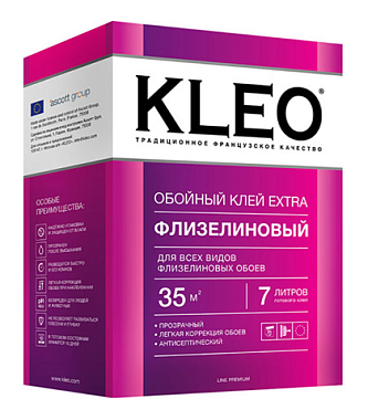Клей Kleo Extra 35 обойный для флизелиновых обоев до 35 м2 240 г