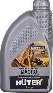 Масло Huter полусинтетическое для двухтактных двигателей для техники 1 л 73/8/3/2