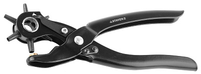 Дырокол Stayer 2-4.5 мм револьверный для кожи 22940
