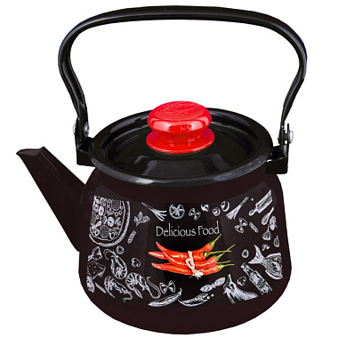 Чайник Appetite Chilli эмалированный без свистка 2,3 л С2714.36*100