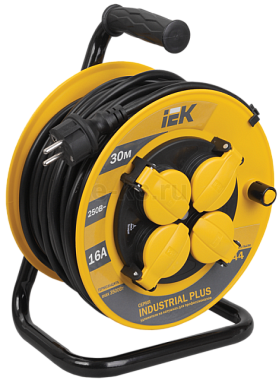Удлинитель IEK Industrial plus на катушке с заземл.термозащита 3*1.5 16А IP44 УК30 4*30м 