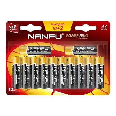 Элемент питания Nanfu LR6/316/AA BL12 10+2