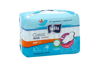 Гигиенические прокладки BELLA Classic Nova Komfort drainette БЛ 10 шт***