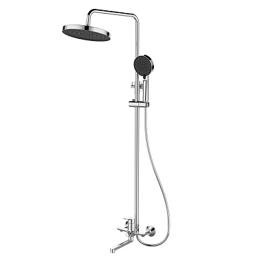 Смеситель Lemark Siberia для ванны и душа с верхней лейкой 25 см с изливом латунь хром LMF-7026B-C
