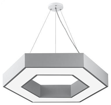 Светильник подвесной Эра Geometria Hexagon SPO-123-W-40K-045 IP40 драйвер белый 600*80 мм Б0058880