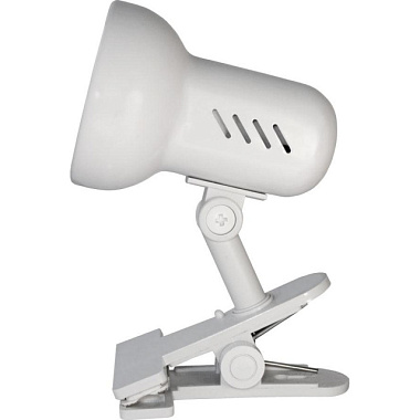 Светильник настольный прищепка Camelion H-035 C01 металл/пластик белый 60W E27*