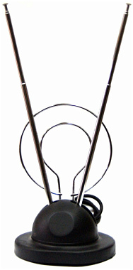 Антенна комнатная Rexant RX-105 телескопич. на подставке с кольцом VHF UHF 47-860 MHz 34-0105