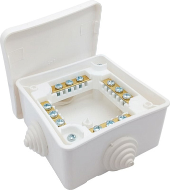 Коробка Bylectrica распределительная с клеммными колодками ОУ IP44 КМ-222 80*80*41,5 мм