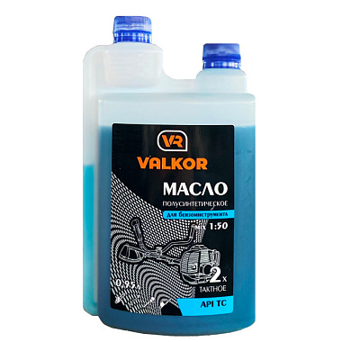 Масло Valkor для 2-х тактных двигателей полусинтическое 0,95 л