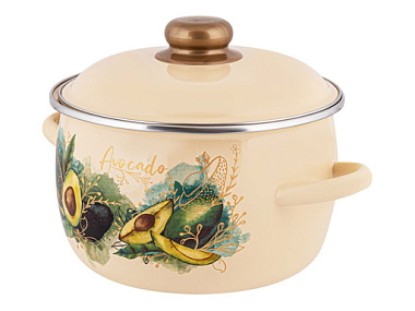 Кастрюля Appetite Avocado эмалированная сферическая 2,0 л 1MC161P