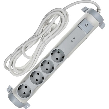 Фильтр сетевой IEK Comfort СФ-04К 16А 3м 3*1,5 мм2 белый 694696