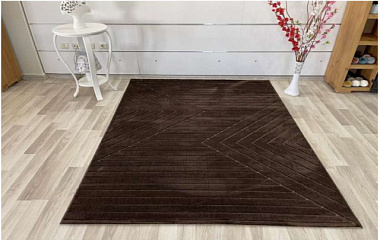 Ковер Soft Прямоугольник 2*3 м BROWN/BROWN J755A