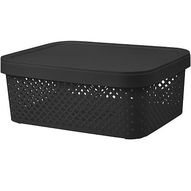 Корзинка Plast team Black 10 л 360*275*139 мм PT500511621