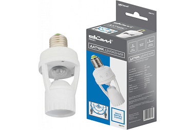 Датчик движения Duwi DDL-01 патрон E27 360º 10-300с 6м 60Вт IP20 белый 25817 9*