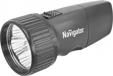 Фонарь Navigator NPT-CP02-ACCU ручной 3 акк 3.6V 250mAh 5 св/д пластик черный BL 94941 423560