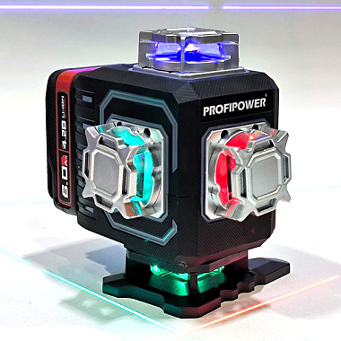 Нивелир лазерный Profipower NL-16G с 4 цветами лазер зеленый/синий/красный/фиолетовый E0292